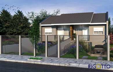 Imagem: A casa possui 2 Dormitórios, 1 Banheiro, 2 Vagas na garagem