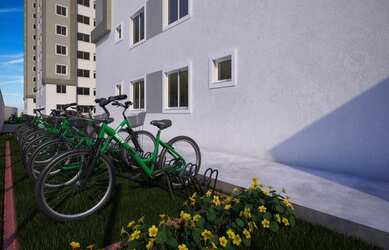 Imagem: O apartamento e possui 2 Dormitórios, Suítes, 1 Banheiro