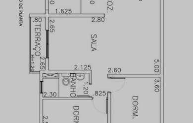 Imagem: O apartamento possui 2 Dormitórios, 1 Banheiro, 1 Vaga na garagem