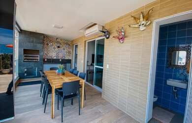 Imagem: O apartamento na cobertura possui 3 Dormitórios, 2 Banheiros