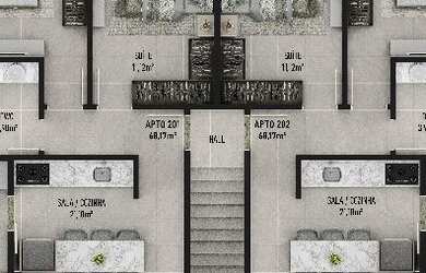 Imagem 10: Apartamento Meia Praia. Churrasqueira, 68m² de Área, 1 Vaga na garageme2...