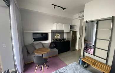 Imagem: O studio possui 1 Dormitório, 1 Banheiro, 1 Vaga na garagem