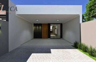 Imagem: A casa possui 3 Dormitórios, 2 Banheiros, 2 Vagas na garagem