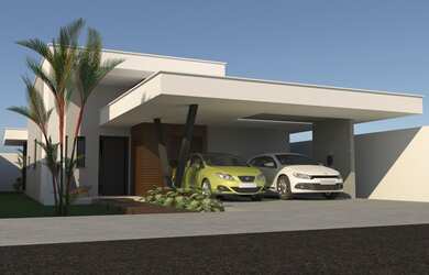 Imagem: A casa possui 3 Dormitórios, 2 Banheiros, 2 Vagas na garagem