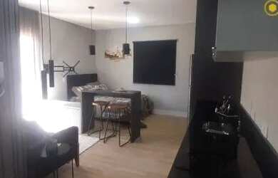 Imagem: O studio possui 1 Dormitório, 1 Banheiro, 1 Vaga na garagem