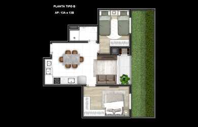 Imagem 10: MALIBU RESIDENCIAL AP206. Churrasqueira, Ar-condicionado, Imóvel novoe64m²...