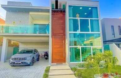 Imagem: A casa em condomínio possui 4 Dormitórios, 2 Banheiros, 3