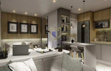 Imagem: O apartamento possui 1 Dormitório, 1 Banheiro, 23m² de Área