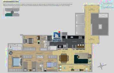 Imagem 3: apto 130,94 m² 02 suítes e 02 semi, espaço gourmet, sauna, piscina...