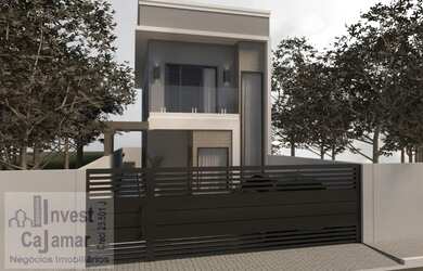 Imagem: A casa possui 3 Dormitórios, 2 Banheiros, 2 Vagas na garagem