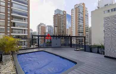 Imagem: O apartamento na cobertura possui 4 Dormitórios, 4 Banheiros