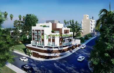 Imagem: O apartamento possui 2 Dormitórios, 1 Banheiro, 1 Vaga na garagem