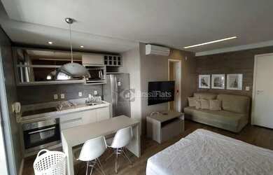 Imagem 2: Flat com 1 dormitório para alugar, 36 m² por R$ 5.000,00/mês - Vila...