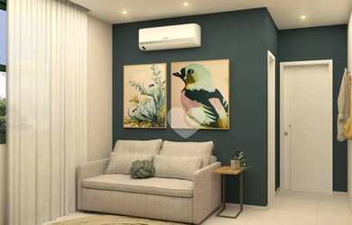 Imagem: O apartamento possui 1 Dormitório, 1 Banheiro, 34m² de Área