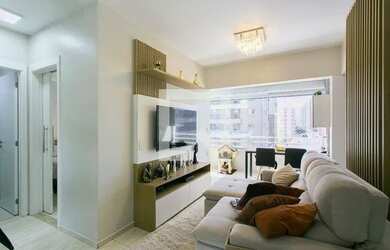 Imagem: O apartamento possui 1 Dormitório, 1 Banheiro, 1 Vaga na garagem