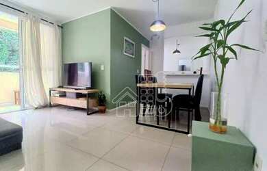 Imagem: O apartamento possui 1 Dormitório, 1 Banheiro, 1 Vaga na garagem