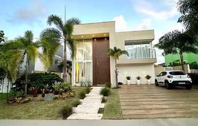 Imagem: A casa em condomínio possui 4 Dormitórios, 4 Banheiros, 2