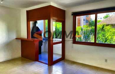 Imagem: O apartamento possui 1 Dormitório, 2 Banheiros, 1 Vaga na garagem