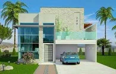 Imagem: A casa possui 4 Dormitórios, 2 Banheiros, 2 Vagas na garagem