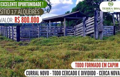 Imagem 1: SITIO 17 ALQUEIRES TODO FORMADO EM PASTO ANTES DE JACI PARANÁ