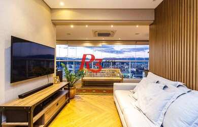 Imagem 1: Apartamento à venda, 108 m², 2 dormitórios, condomínio novo, com lazer. Gonzaga. Santos/SP