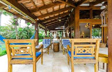 Imagem 12: Belíssima pé na areia à venda na praia do Iporanga Guarujá, 6 suítes,...