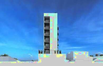 Imagem: O apartamento possui 1 Dormitório, 1 Banheiro, 1 Vaga na garagem