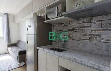 Imagem: O studio possui 1 Dormitório, 1 Banheiro, 19m² de Área e