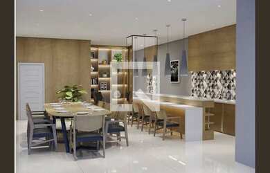 Imagem: O apartamento na cobertura possui 1 Dormitório, 2 Banheiros