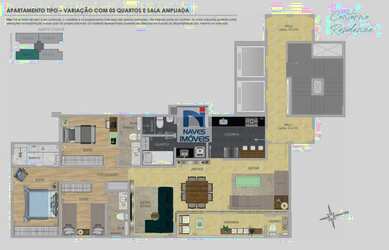 Imagem 5: apto 130,94 m² 02 suítes e 02 semi, espaço gourmet, sauna, piscina...