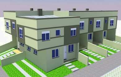 Imagem: A casa em condomínio possui 3 Dormitórios, 1 Banheiro, 2 Vagas