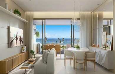 Imagem 6: Apartamento Três Suítes, Nascente Pé na areia em Jaguaribe com Maravilhosa...