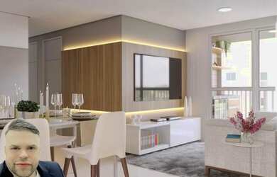 Imagem: O apartamento possui 1 Dormitório, 2 Banheiros, 1 Vaga na garagem