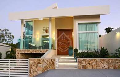 Imagem: A casa em condomínio possui 5 Dormitórios, 5 Banheiros, 5