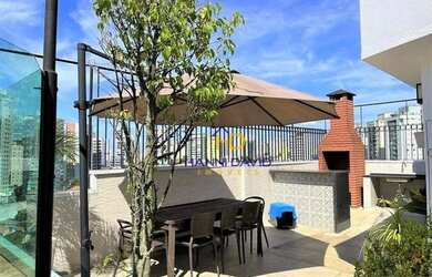 Imagem: O apartamento na cobertura possui 4 Dormitórios, 3 Banheiros