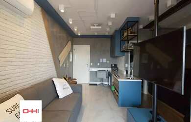 Imagem: O apartamento possui 1 Dormitório, 1 Banheiro, 1 Vaga na garagem