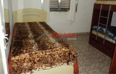 Imagem: O apartamento possui 1 Dormitório, 1 Banheiro, 1 Vaga na garagem