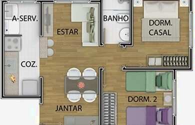 Imagem 1: Apartamento Apartamento com 2 dormitórios