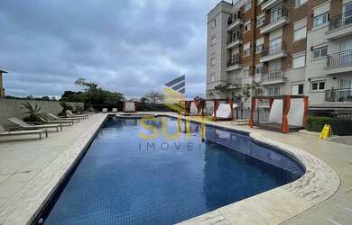 Imagem: O apartamento possui 1 Dormitório, 1 Banheiro, 1 Vaga na garagem