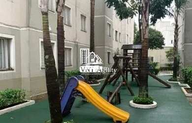 Imagem: O apartamento possui 2 Dormitórios, 1 Banheiro, 1 Vaga na garagem