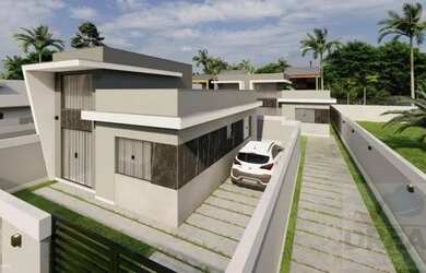 Imagem: A casa possui 2 Dormitórios, 2 Banheiros, 2 Vagas na garagem