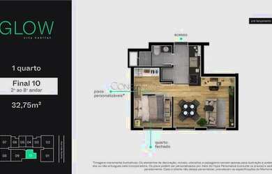Imagem 14: Apartamento à venda no Glow City Habitat no Novo Mundo em Curitiba/PR