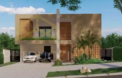 Imagem: A casa em condomínio possui 4 Dormitórios, 5 Banheiros, 4