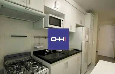 Imagem: O apartamento possui 1 Dormitório, 1 Banheiro, 1 Vaga na garagem