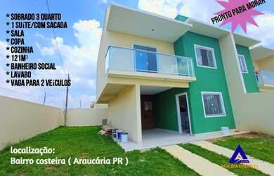 Imagem: A casa possui 3 Dormitórios, 2 Banheiros, 2 Vagas na garagem