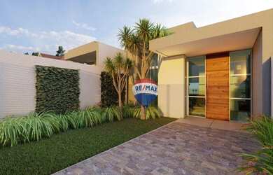 Imagem: A casa possui 3 Dormitórios, 2 Banheiros, 2 Vagas na garagem