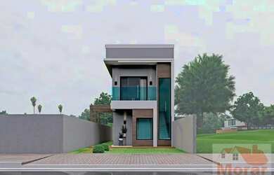 Imagem: A casa possui 3 Dormitórios, 2 Banheiros, 2 Vagas na garagem