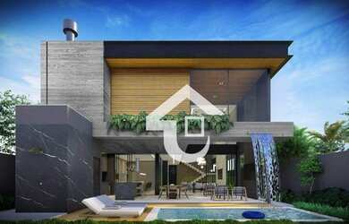 Imagem: A casa em condomínio possui 4 Dormitórios, 5 Banheiros, 4