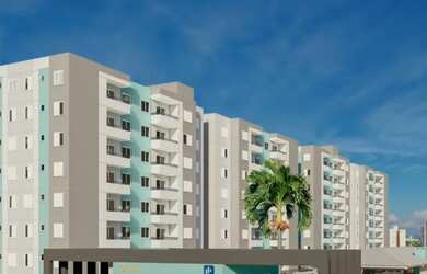 Imagem: O apartamento possui 2 Dormitórios, 1 Banheiro, 1 Vaga na garagem