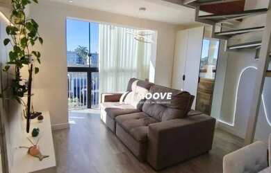 Imagem: O apartamento na cobertura possui 3 Dormitórios, 2 Banheiros